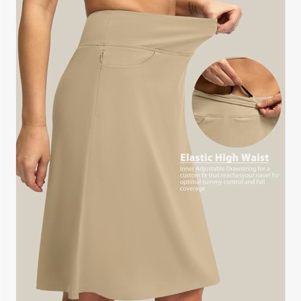 Viodia travel athletic modest midi skort skirt - Picture 2 of 8